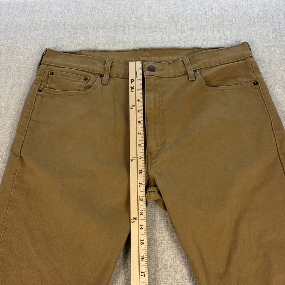 Levi's Jeans 513 Men Size 38x30 Straight Leg Brown Stretch Denim Classic